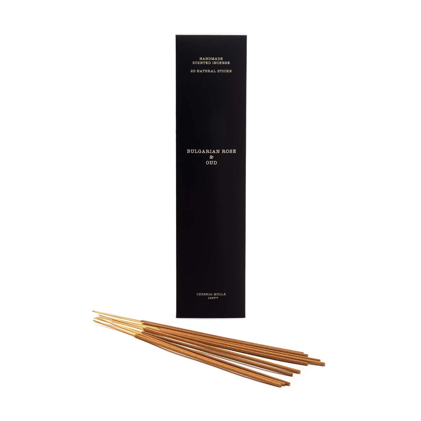 Ароматичні палички Cereria Molla Handmade Scented Incense, Bulgarian Rose &amp; Oud, 23 см, 20 шт