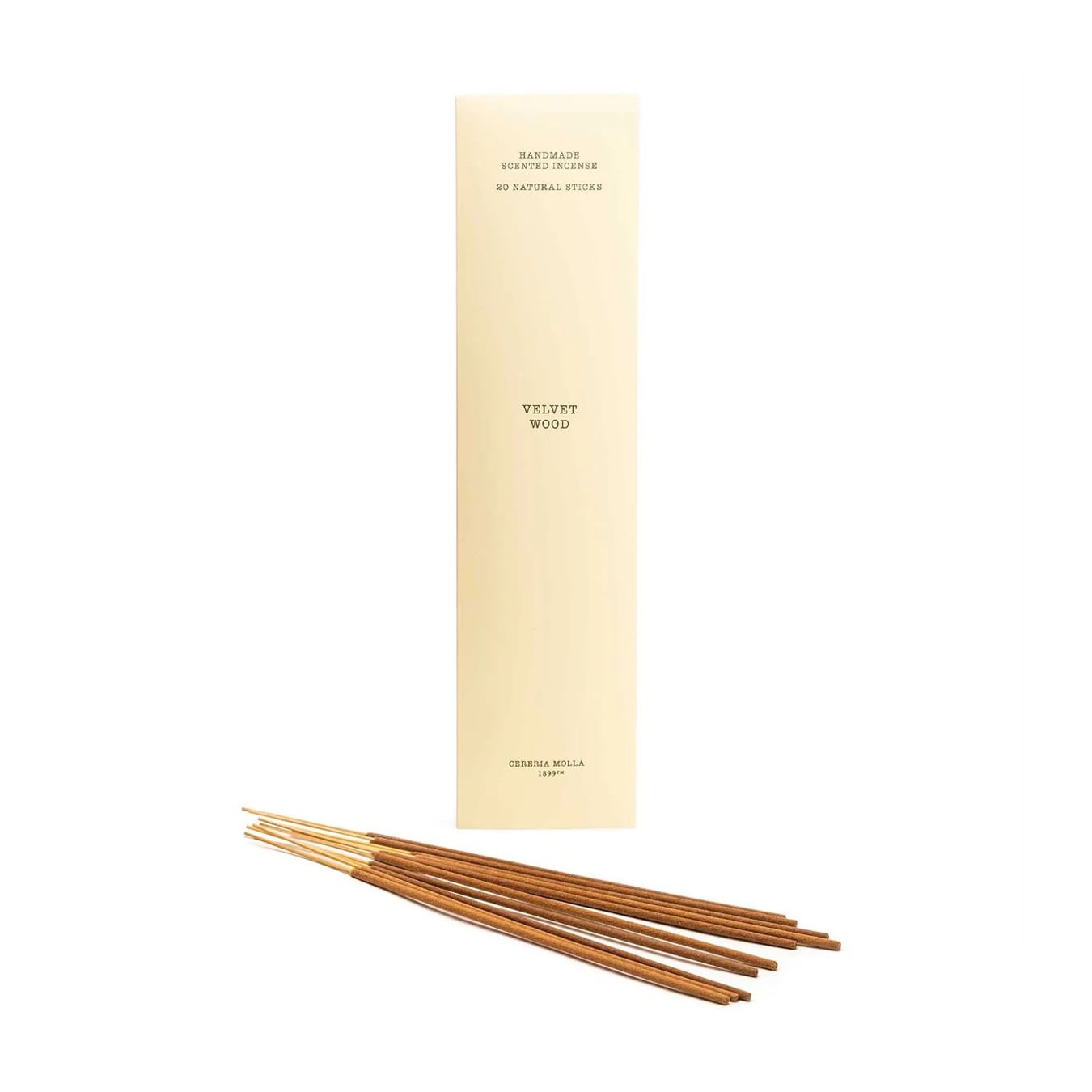 Ароматичні палички Cereria Molla Handmade Scented Incense, Velvet Wood, 23 см, 20 шт